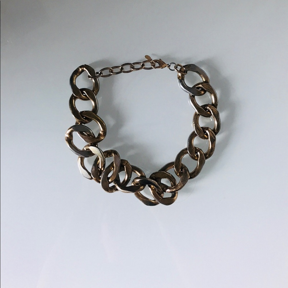 Gold chain statement necklace